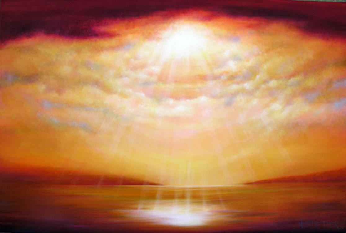 Open Heavens, a commissioned skyscape painting by Natalie Dyer