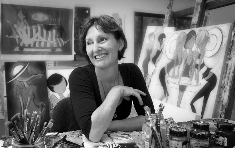 Natalie Dyer in the studio