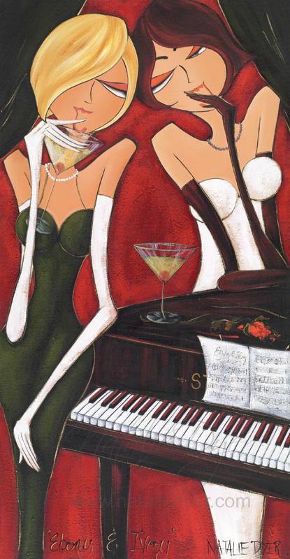 Ebony and Ivory, a limited edition fine art print by Natalie Dyer, Women with Attitude series, Sunshine Coast Australia