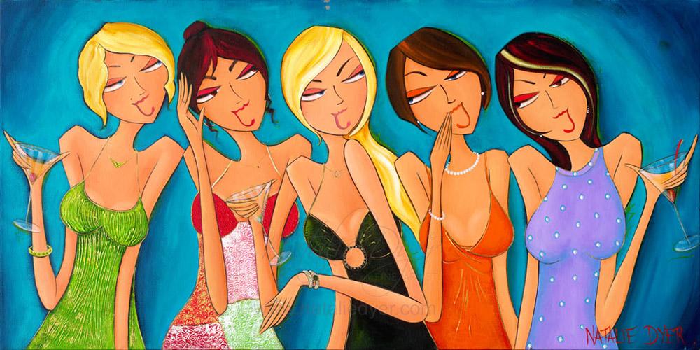 Secret Women's Business, a limited edition fine art print by Natalie Dyer, Women with Attitude series, Sunshine Coast Australia