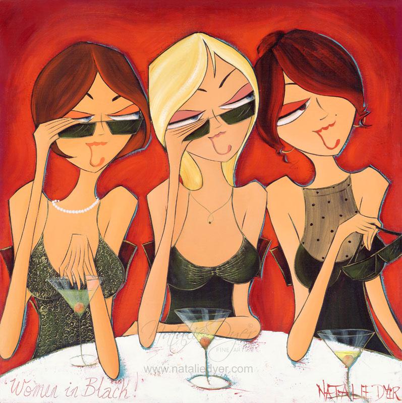 Women in Black, a fine art print by Natalie Dyer, Women with Attitude series, Sunshine Coast Australia