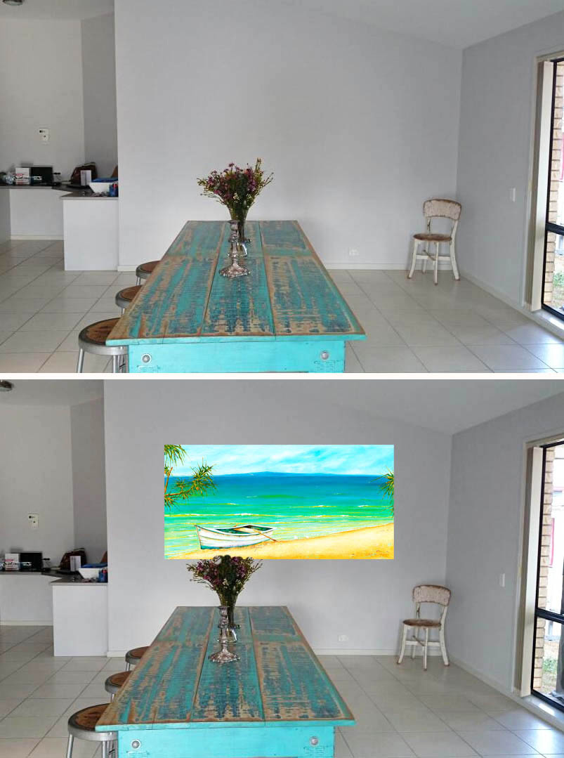 On the Bay hanging in a customer's home