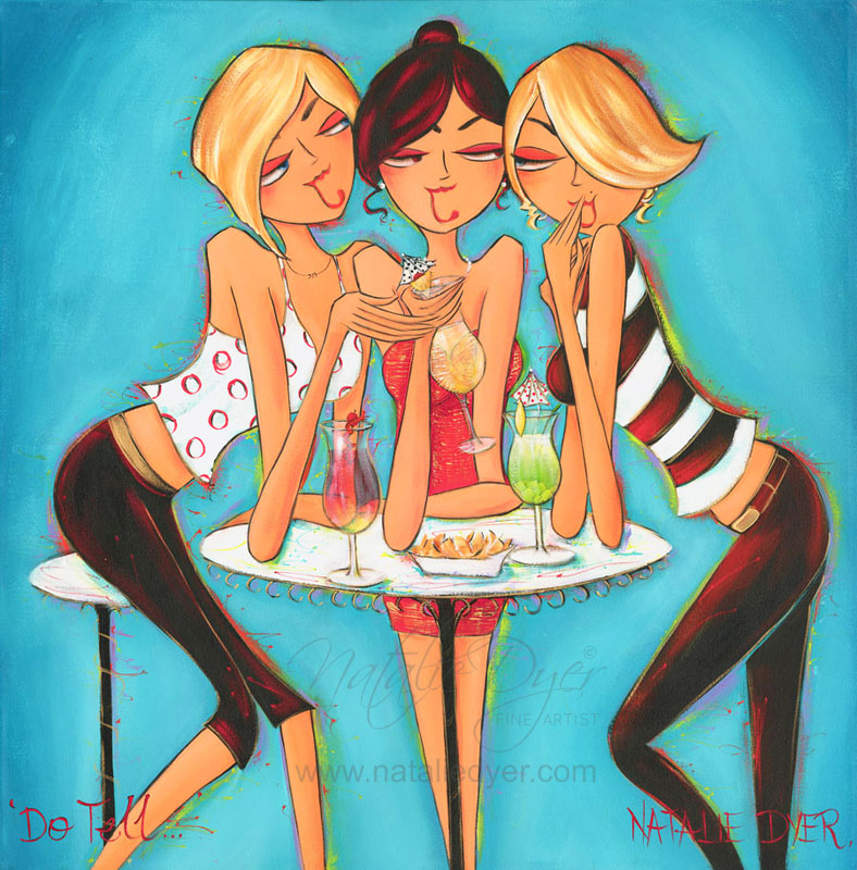Do Tell, a limited edition fine art print by Natalie Dyer, Women with Attitude series, Sunshine Coast Australia