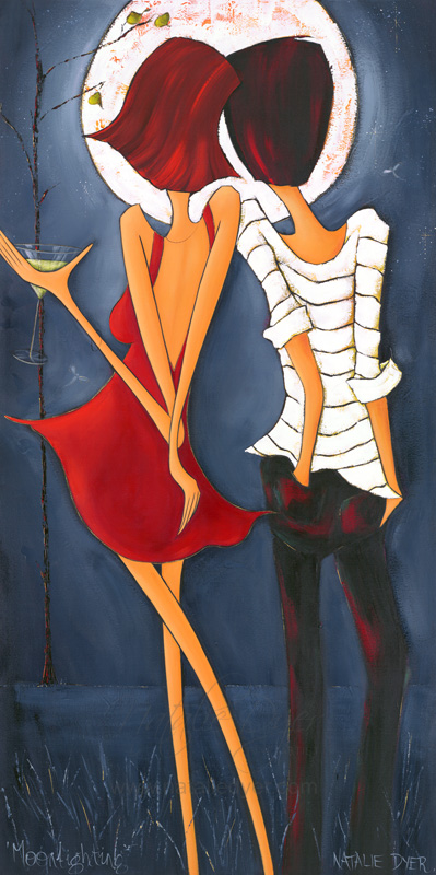 Moonlighting, a limited edition fine art print by Natalie Dyer, Women with Attitude series, Sunshine Coast Australia