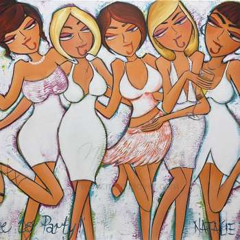 Time to party from the Women with Attitude series by Natalie Dyer Sunshine Coast Artist